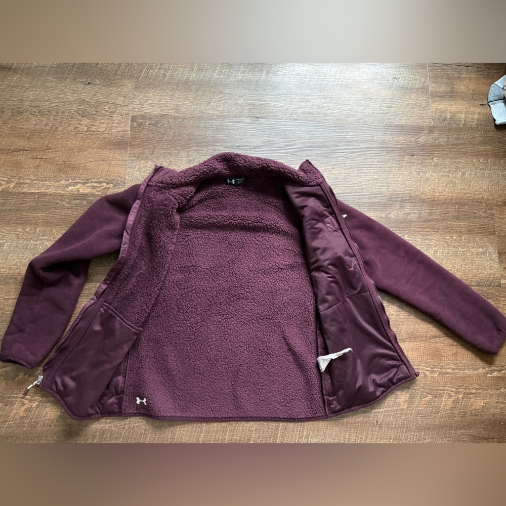 UNDER ARMOUR women’s Tannen Full Zip jacket STORM fleece warm water resistant M - Picture 14 of 16